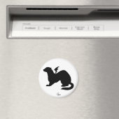Demon Ferret Silhouette Magnet (In Situ (Geschirrspüler))