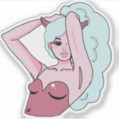 Demon Girl Sticker (Vorderseite)