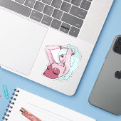 Demon Girl Sticker (Laptop mit iPhone)