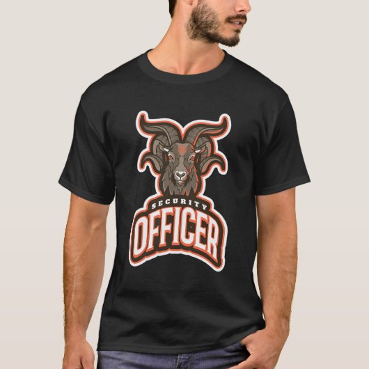 Demon Goat Themed Security Officer T-Shirt (Vorderseite)