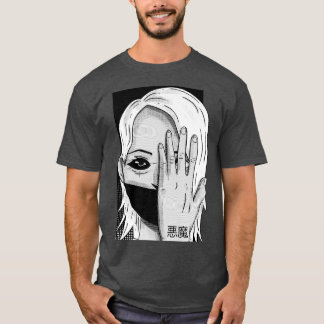 Demon in Japanisch ästhetischen Horror Girl Anime T-Shirt