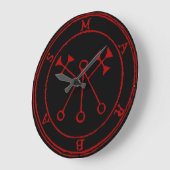 Demon Marbas Custom Round (Large Wall Clock) Große Wanduhr (Winkel)