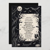 Demon Moon Halloween-Party Einladung (Vorne/Hinten)