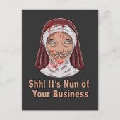 Demon Nun Halloween Feiertagspostkarte (Vorderseite)