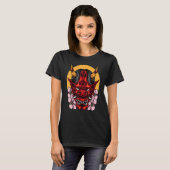 Demon Oni Maske mit Sakura T-Shirt (Vorne ganz)