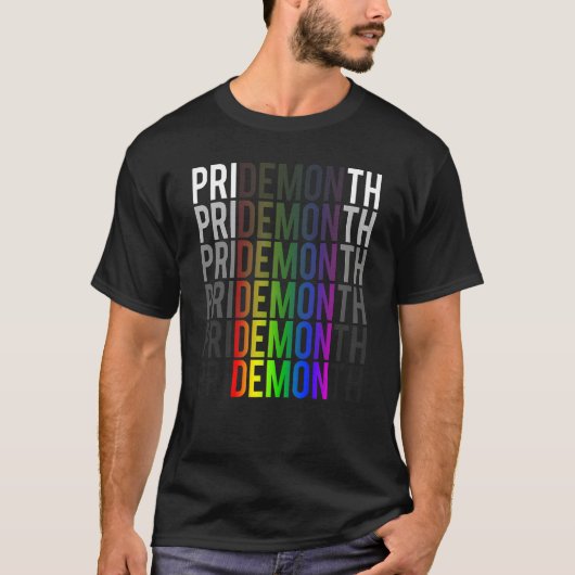 Demon Pride Month LGBT Gay Pride Month Transgender T-Shirt (Vorderseite)