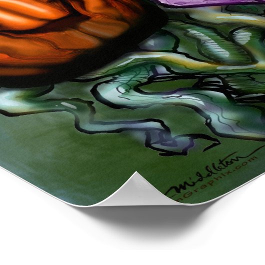 Demon Pumpkins Poster (Ecke)