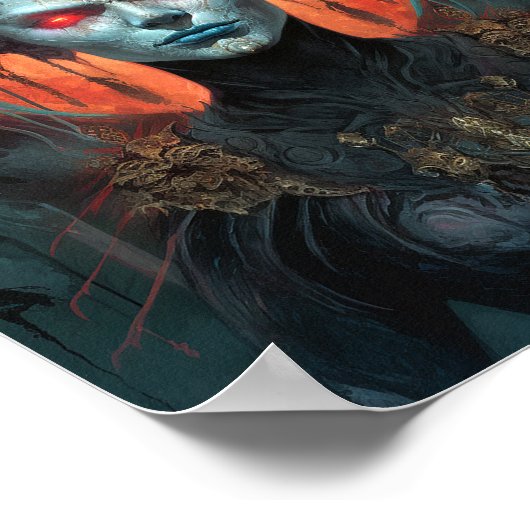 Demon Queen Dark Goddess Fantasy Art Poster (Ecke)