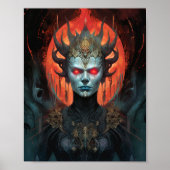 Demon Queen Dark Goddess Fantasy Art Poster (Vorne)