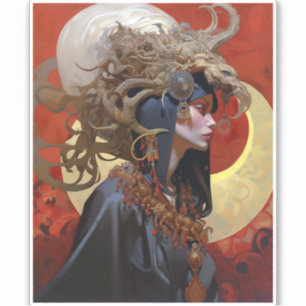 Demon Queen Fantasy Art Aufkleber