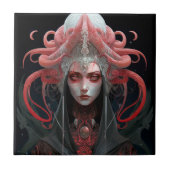 Demon Queen Fantasy Art Fliese (Vorderseite)