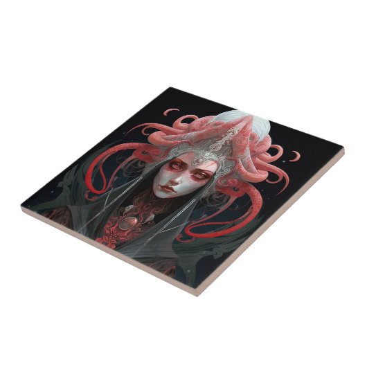 Demon Queen Fantasy Art Fliese (Seite)
