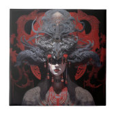 Demon Queen Fantasy Art Fliese (Vorderseite)