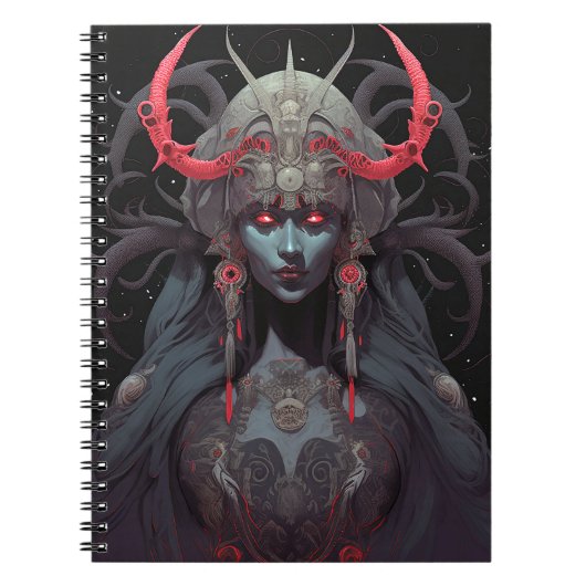 Demon Queen Fantasy Art Notizblock (Vorderseite)