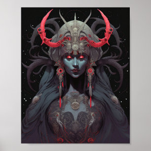 Demon Queen Fantasy Art Poster