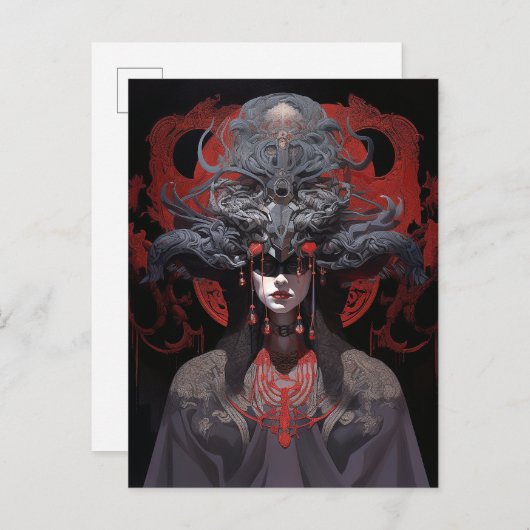 Demon Queen Fantasy Art Postkarte (Vorne/Hinten)