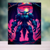 Demon Roboter mit Flügel bei einem UFO Acrylschild (Neutral)