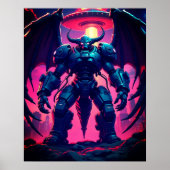 Demon Roboter mit Flügel bei einem UFO Poster (Vorne)