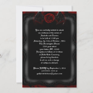 Demon Rose Gerahmt Goth Wedding Einladungen