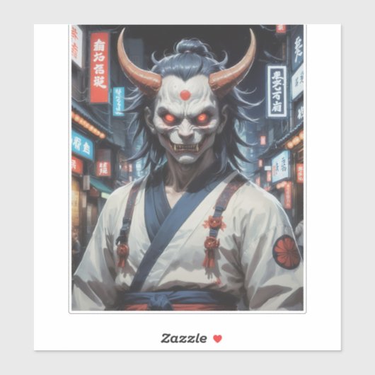 Demon Samurai Aufkleber (Blatt)