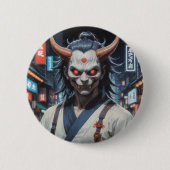 Demon Samurai Button (Vorderseite)
