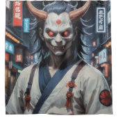 Demon Samurai Duschvorhang (Vorderseite)