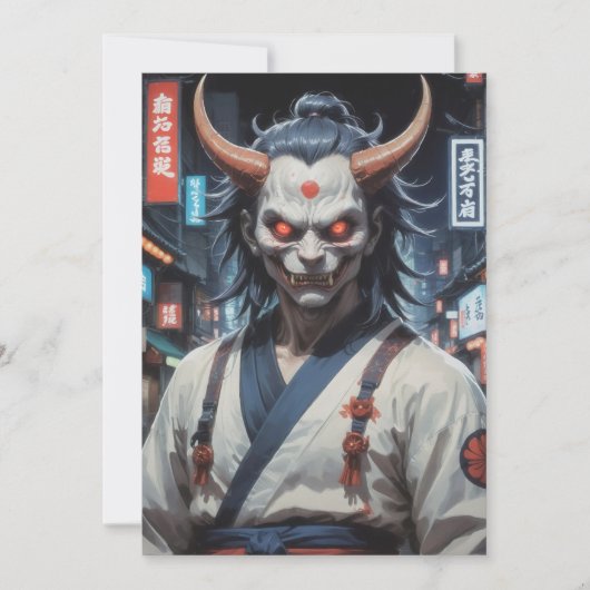 Demon Samurai Einladung (Vorderseite)