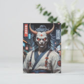Demon Samurai Postkarte (Stehend Vorderseite)