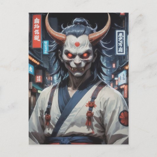 Demon Samurai Postkarte (Vorderseite)