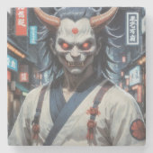 Demon Samurai Steinuntersetzer (Vorderseite)