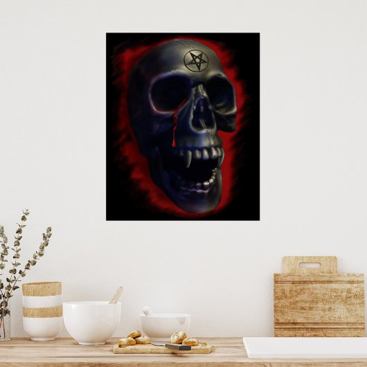 Demon Skull 1 Poster (Küche)