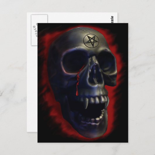 Demon Skull 1 Postkarte (Vorne/Hinten)
