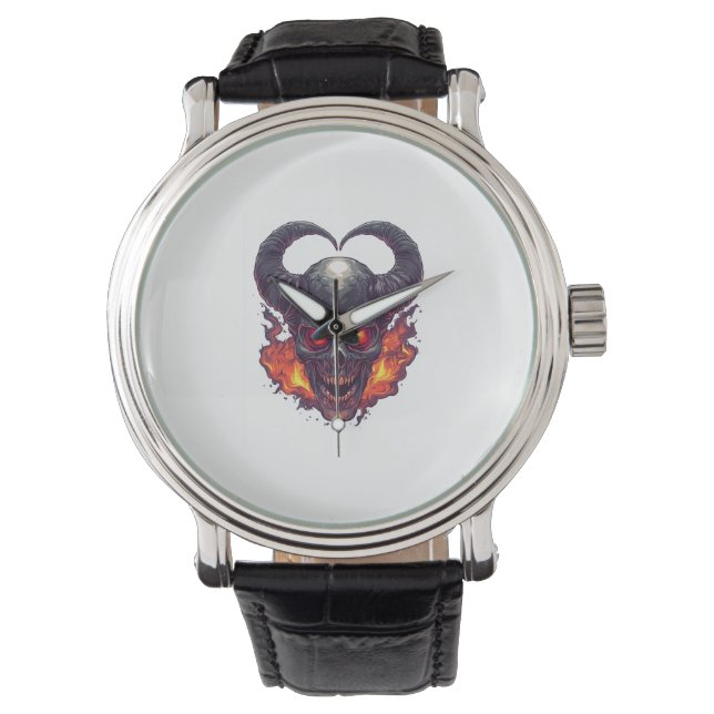 Demon Skull Firestorm Armbanduhr (Vorderseite)
