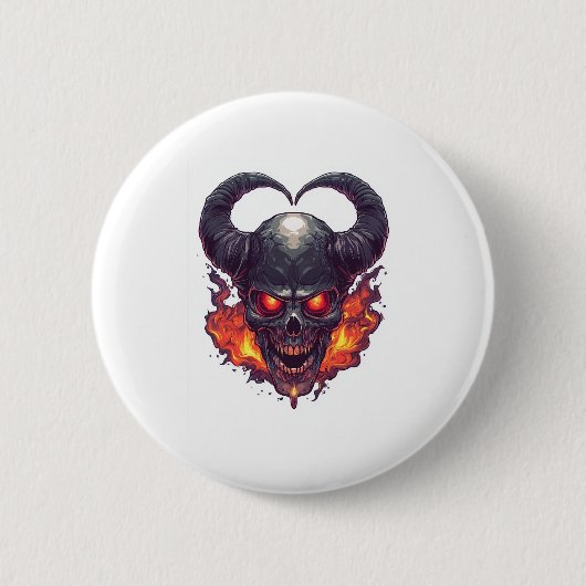 Demon Skull Firestorm Button (Vorderseite)