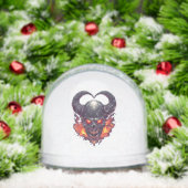 Demon Skull Firestorm Schneekugeln (Weihnachten)