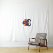 Demon Skull Firestorm Wandteppich (Beispiel (Horizontal))