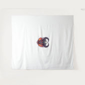 Demon Skull Firestorm Wandteppich (Vorderseite (Horizontal))
