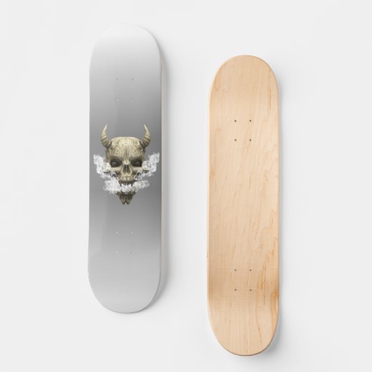 Demon Skull Raucherskateboard Skateboard (Vorderseite)