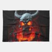 Demon Skull Throne Halloween Kitchen Towel Geschirrtuch (Horizontal)