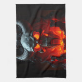 Demon Skull Throne Halloween Kitchen Towel Geschirrtuch (Vertikal)