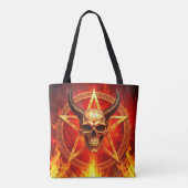 Demon Skull Tote Tasche (Rückseite)