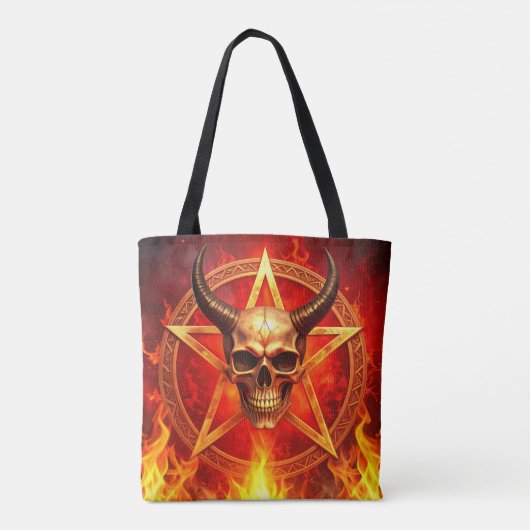 Demon Skull Tote Tasche (Rückseite)