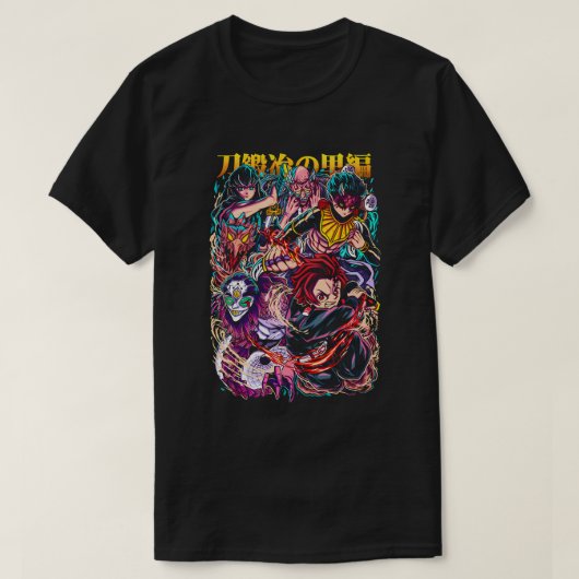Demon Slayer Hashira & Demons Battle Art T-Shirt (Design vorne)