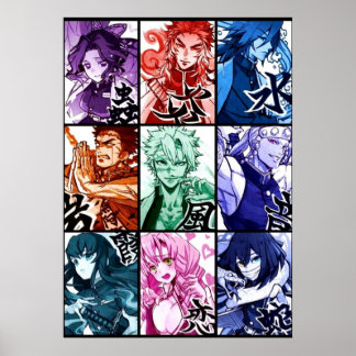 Demon Slayer Hashira Pillars Poster