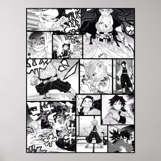 Demon Slayer Manga Panel Poster (Vorne)