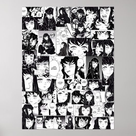 Demon Slayer Muichiro Tokito Collage Poster (Vorne)
