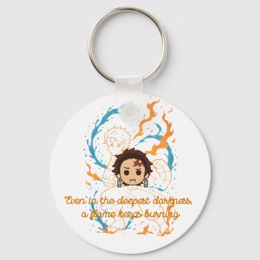 Demon Slayer Tanjiro inspiriert Schlüsselanhänger (Vorderseite)