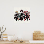 Demon Slayer Tanjiro, Nezuko, Zenitsu Poster (Küche)