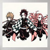 Demon Slayer Tanjiro, Nezuko, Zenitsu Poster (Vorne)