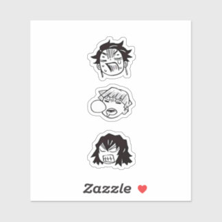 Demon Slayer Trio lustig Custom Cut Vinyl Sticker